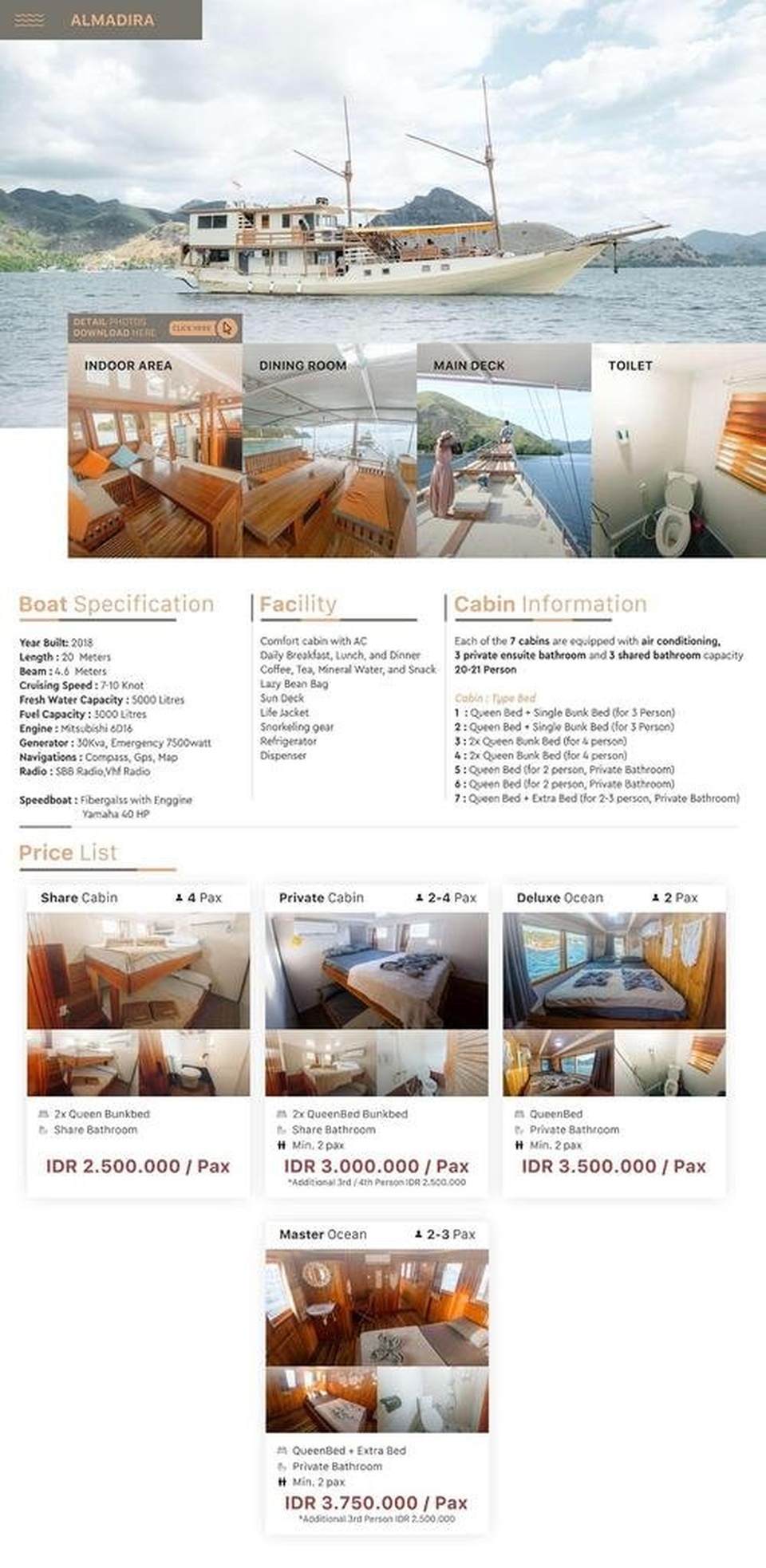 Open Trip Komodo Arround in 3 Days 2 Night, 2023 with Almadira Superior Boat