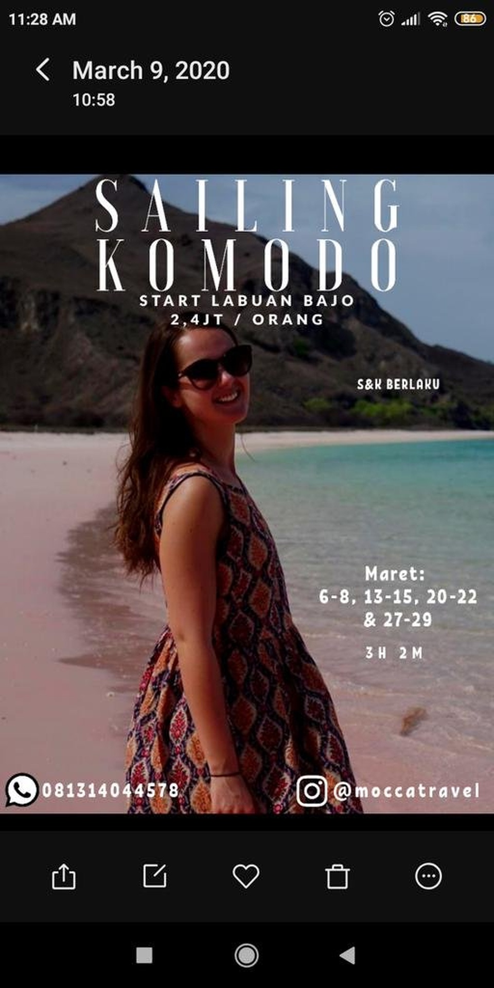 Open Trip Sailing Komodo 13-15 Maret 2020
