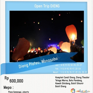 OPEN TRIP DIENG PLATEAU (3 HARI 2 MALAM ) ONLY RP 600.000