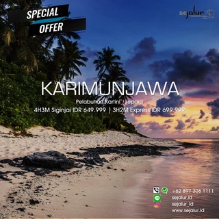 Karimunjawa Open Trip 3H2M via Ekspress Bahari Jepara. IDR 699.999