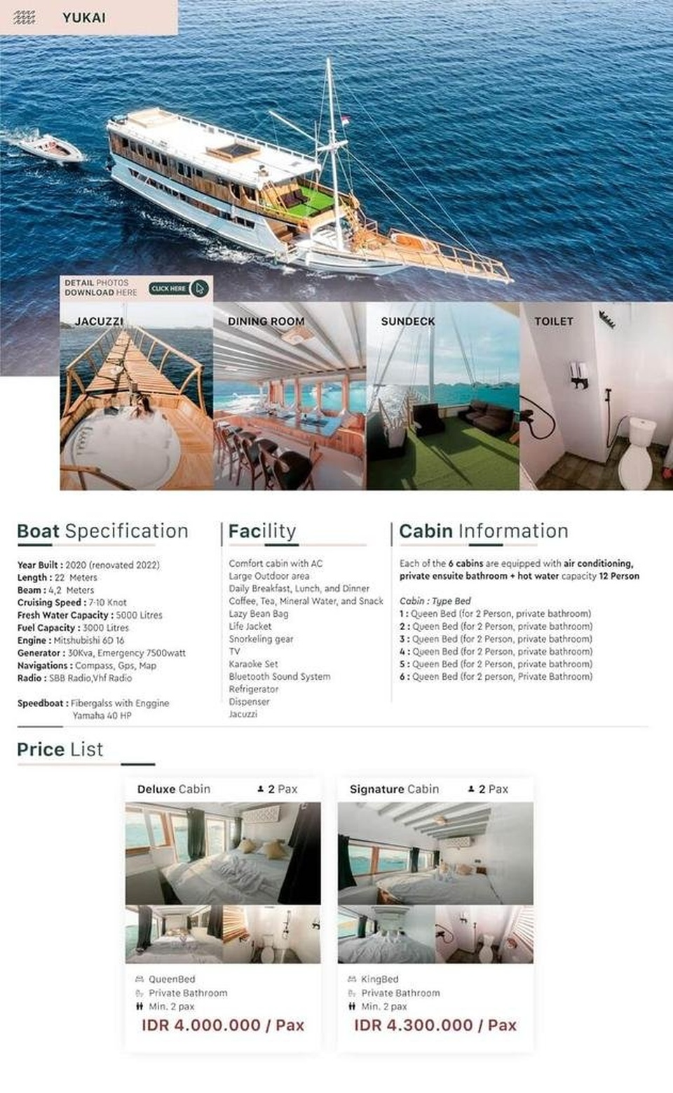 Open Trip Komodo Labuan Bajo 3 Day 2 Night (2023) with Yukai Deluxe Boat