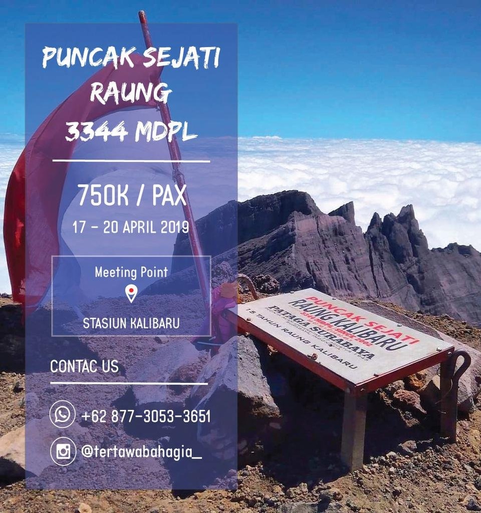 Open Trip PUNCAK SEJATI RAUNG 3344mdpl