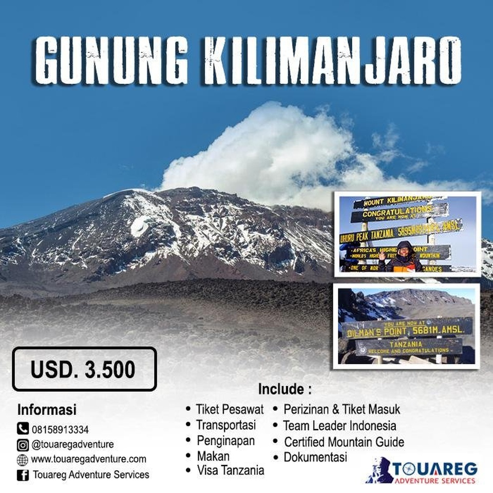 PAKET TREKKING GUNUNG KILIMANJARO
