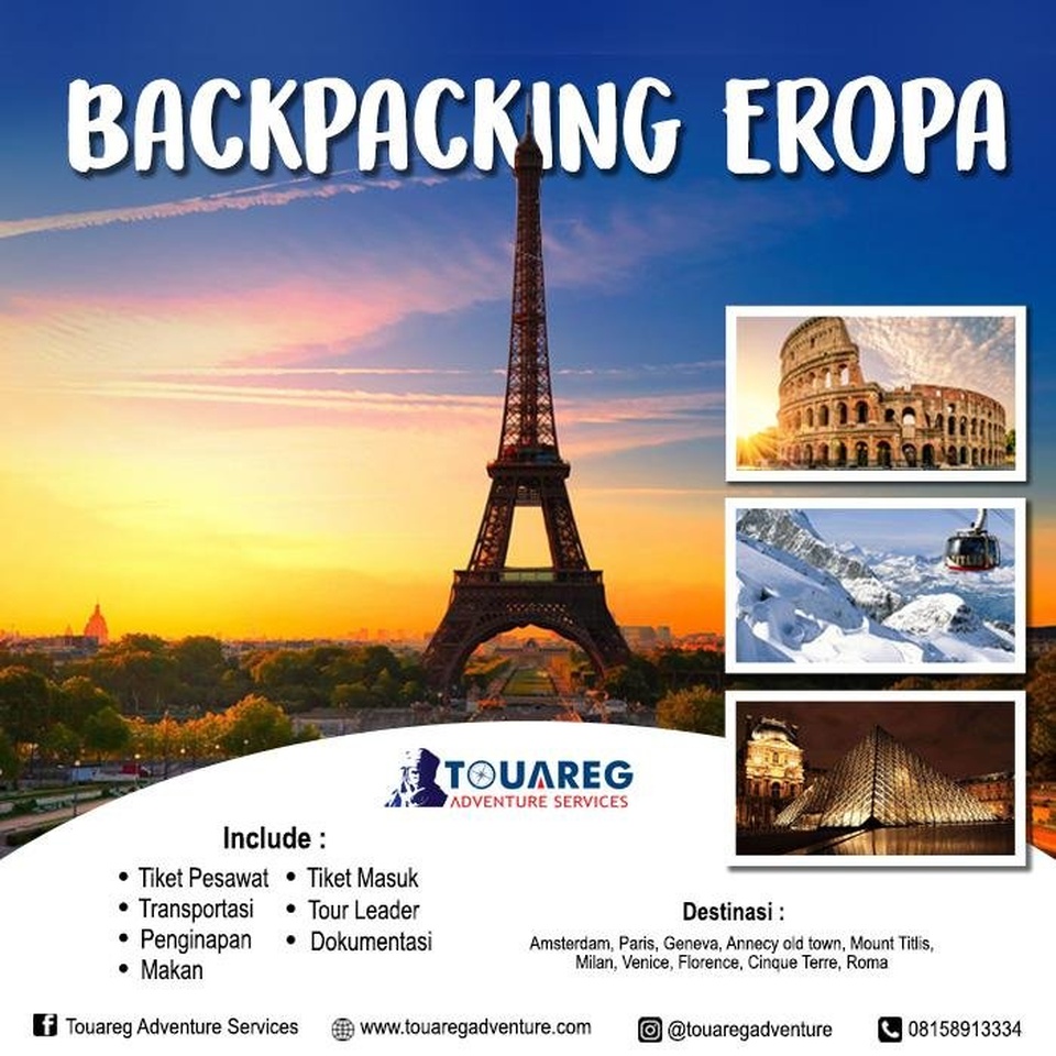 PAKET BACKPACKING WEST EUROPE