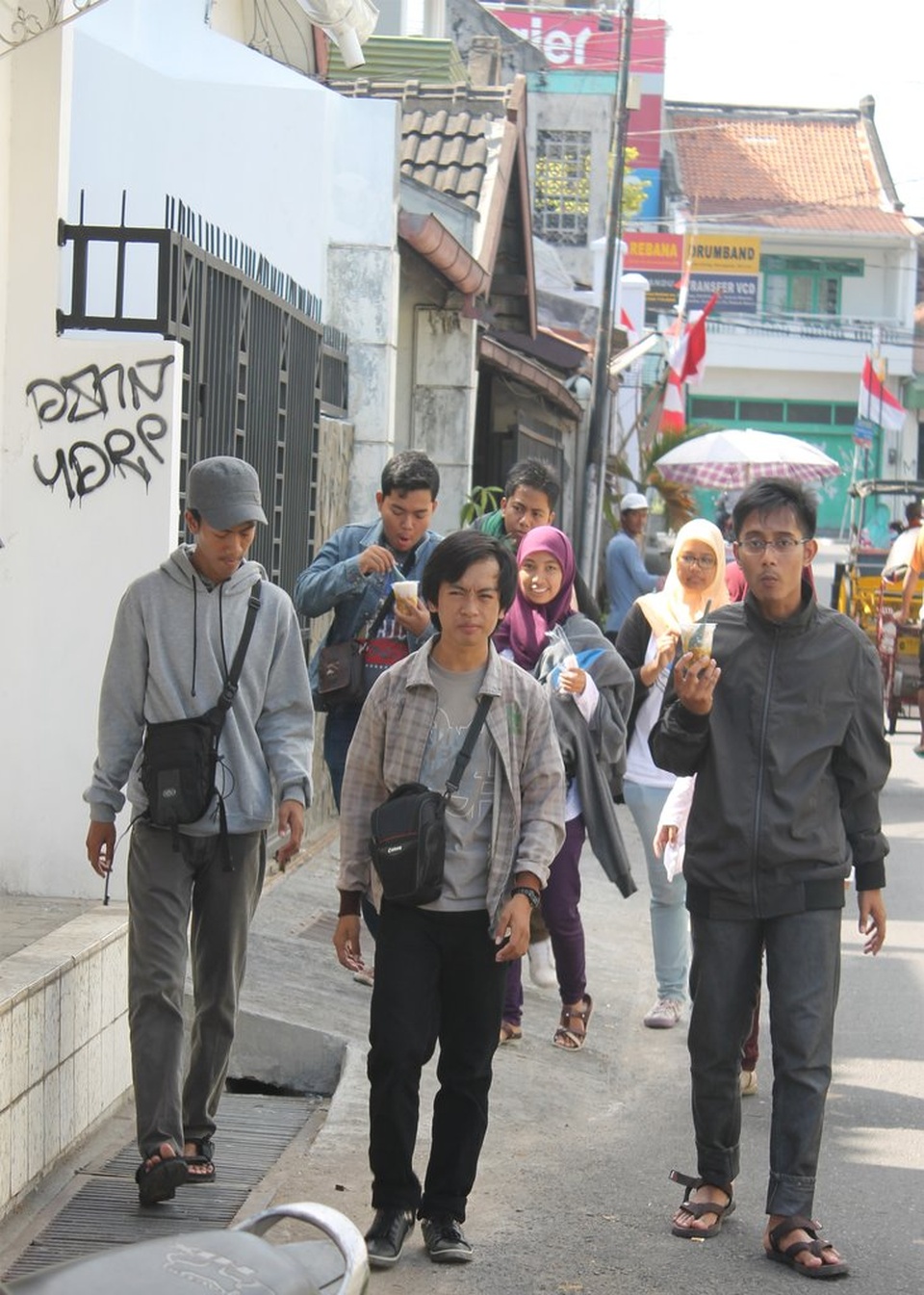 Potret jalanan untuk pejalan kaki