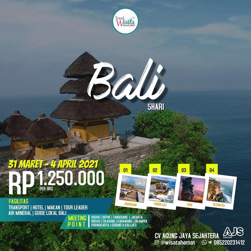 Open Trip Bali 31 Maret - 4 April 2021