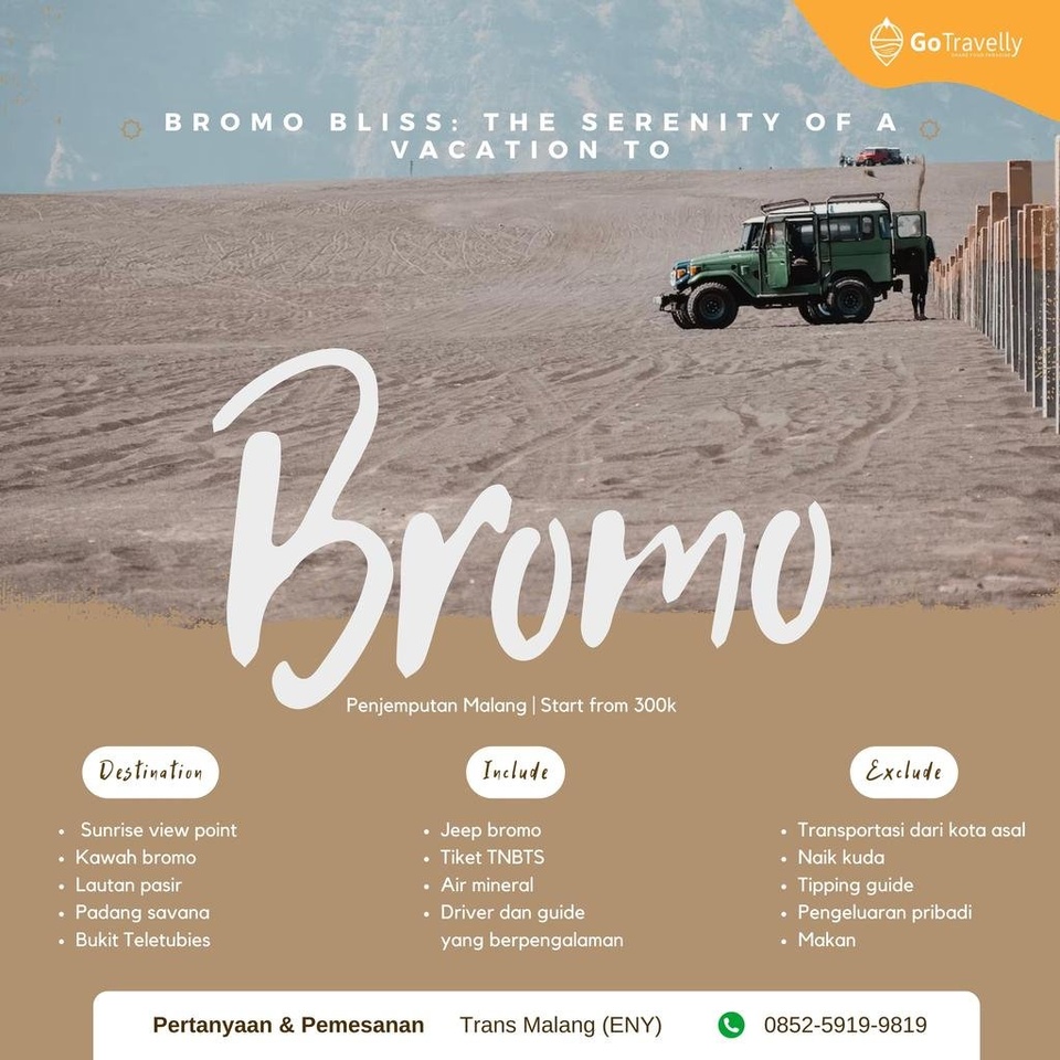 Pengalaman liburan ke Bromo