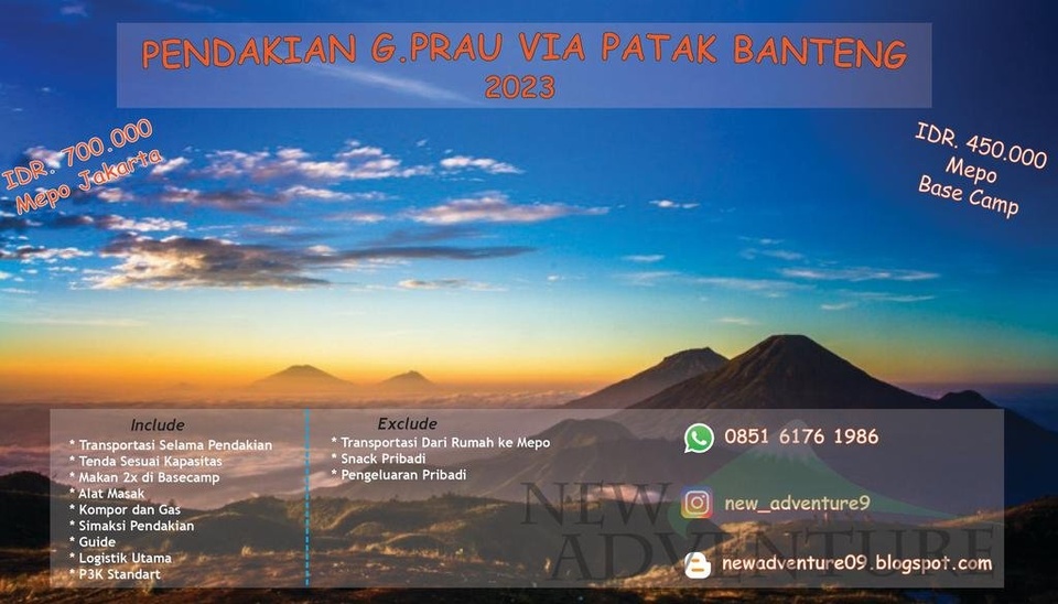 Open trip prau mei 2023