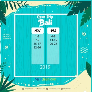 Open Trip Exotic Bali 3D/2N 13-15 & 20-22 Desember 2019