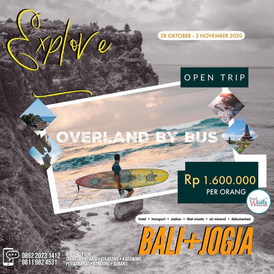 Overland Bali + Jogja 6Hari 5Malam