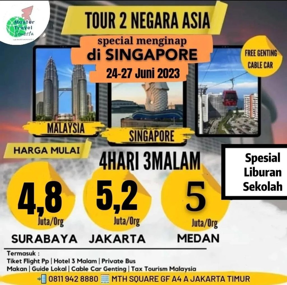 Open trip 2 negara