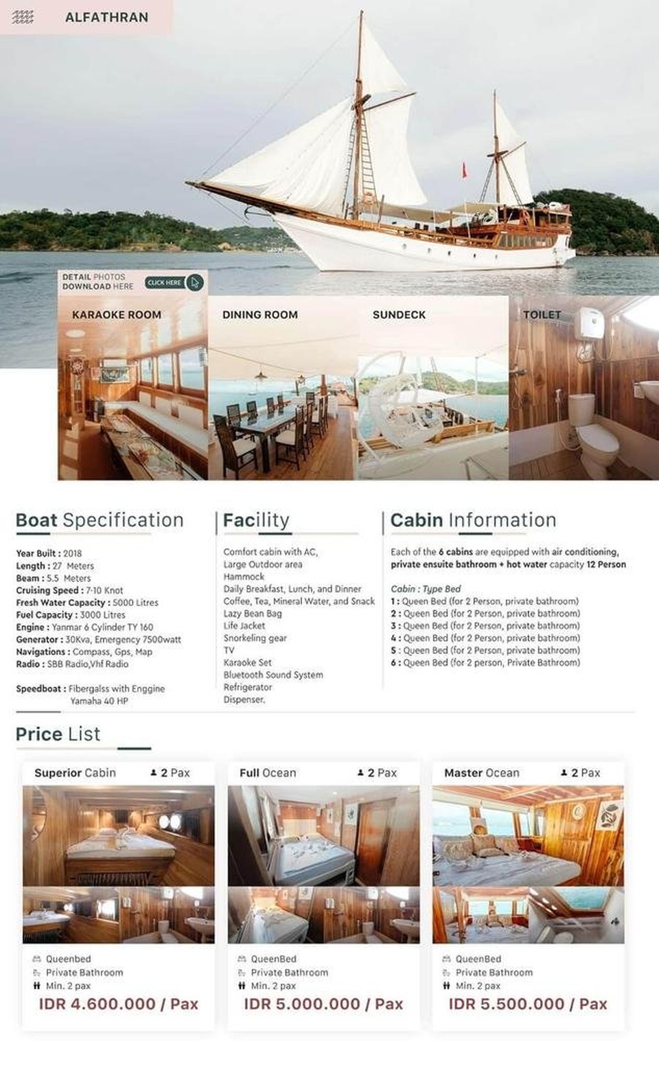 Open Trip Komodo Labuan Bajo 3 Day 2 Night (2023) with Alfathran Deluxe Boat