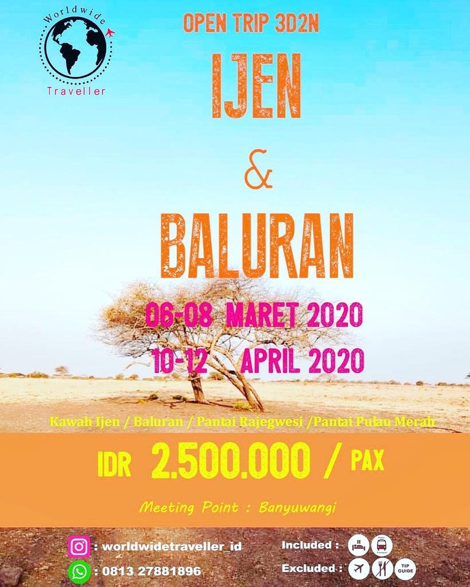 OPEN TRIP IJEN - BALURAN 3D2N