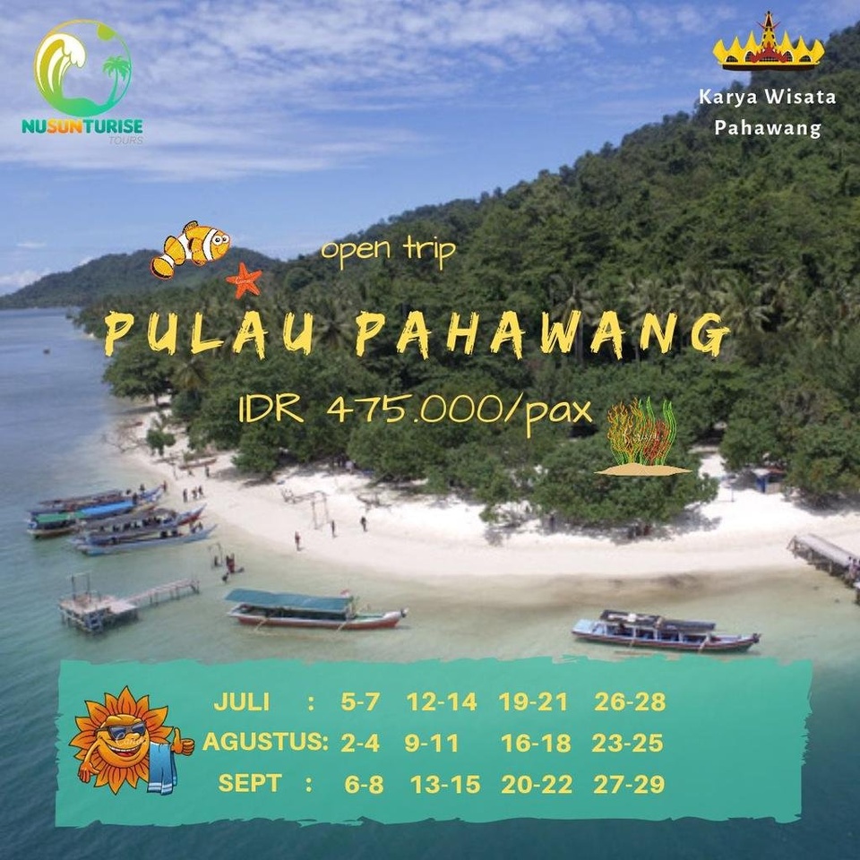 OPEN TRIP PAHAWANG, EVERY WEEK END TANPA MIN. KUOTA