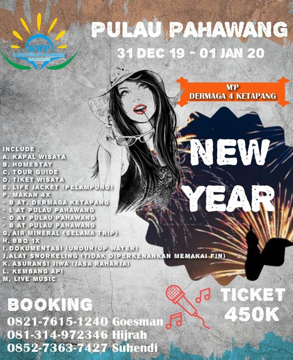 PAKET WISATA PAHAWANG SPECIAL TAHUN BARU | 30 DES'19 - 01 JAN'20