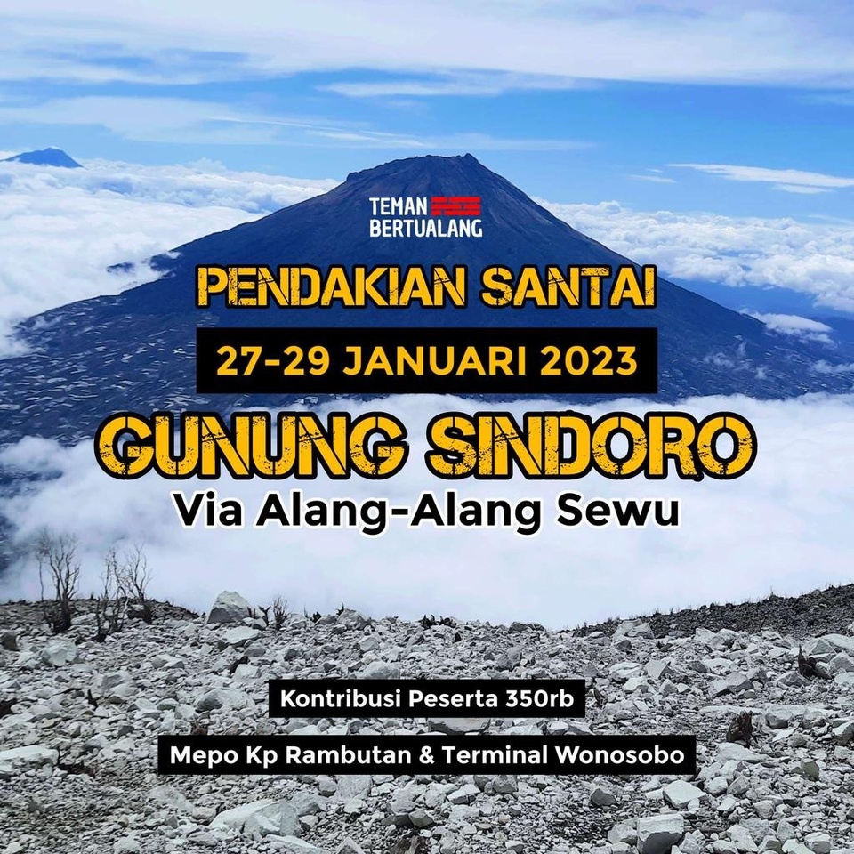 Open Trip Gunung Sindoro 27-29 Januari 2023