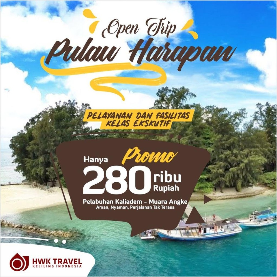 Promo Open Trip Pulau Harapan 2Hari 1malam
