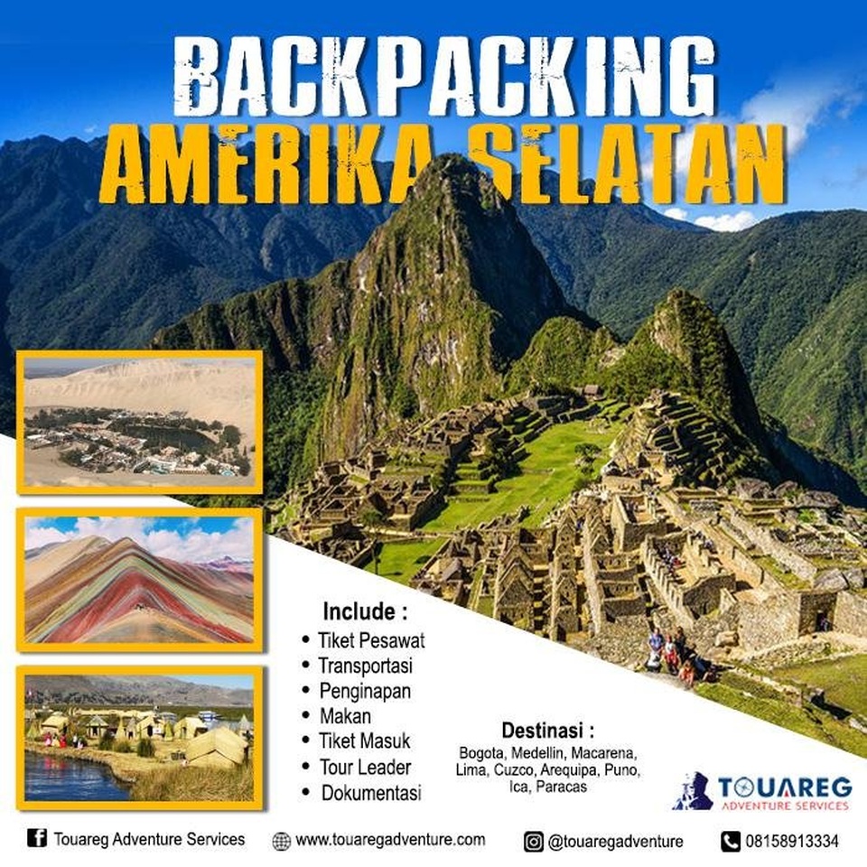 PAKET BACKPACKING SOUTH AMERICA