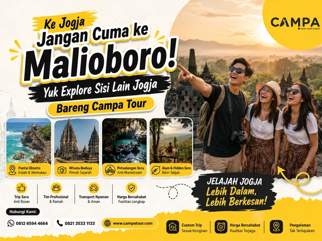 Ke Jogja Jangan Cuma ke Malioboro! Yuk Explore Sisi Lain Jogja Bareng Campa Tour ⛰️🏯
