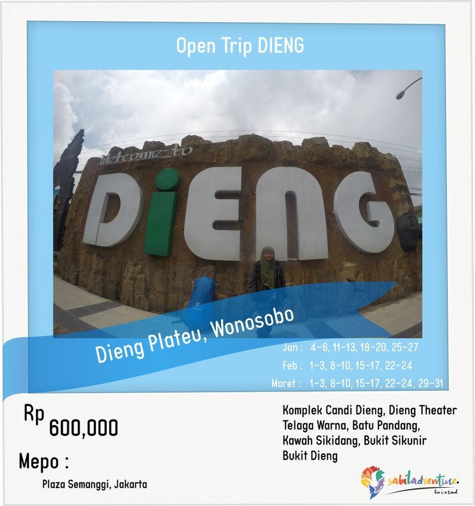 OPEN TRIP DIENG PLATEAU (3 HARI 2 MALAM ) ONLY RP 600.000