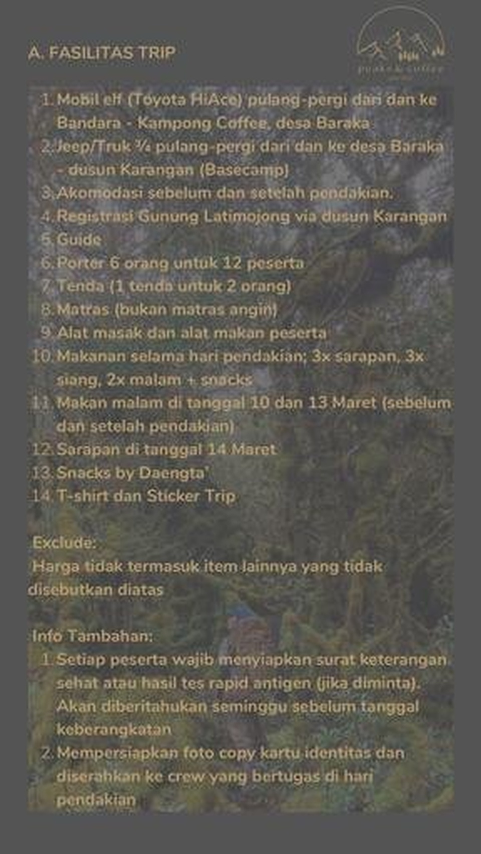 Pendakian Gn. Latimojong 10-14 Maret 2023