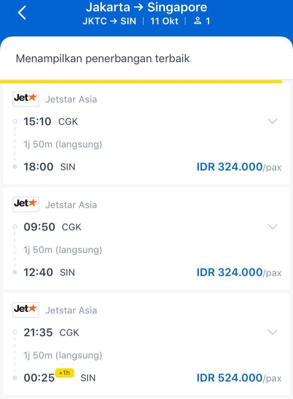 Cari teman jalan ke Singapore USS 11 Oktober 2019