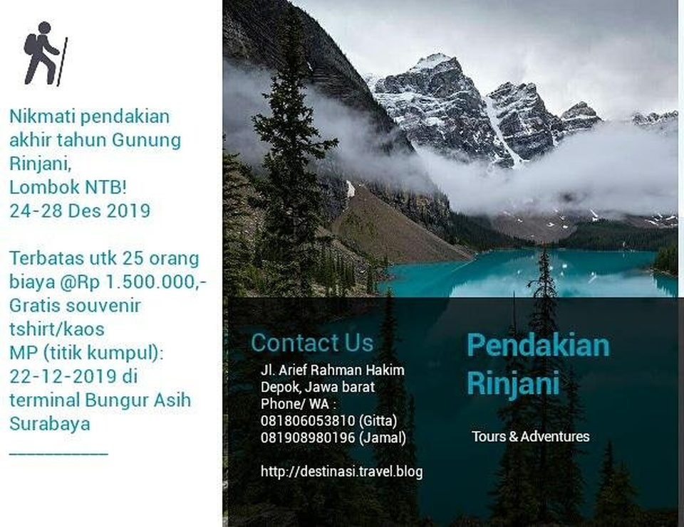 Open Trip Pendakian Akhir Tahun ke Gunung Rinjani Lombok