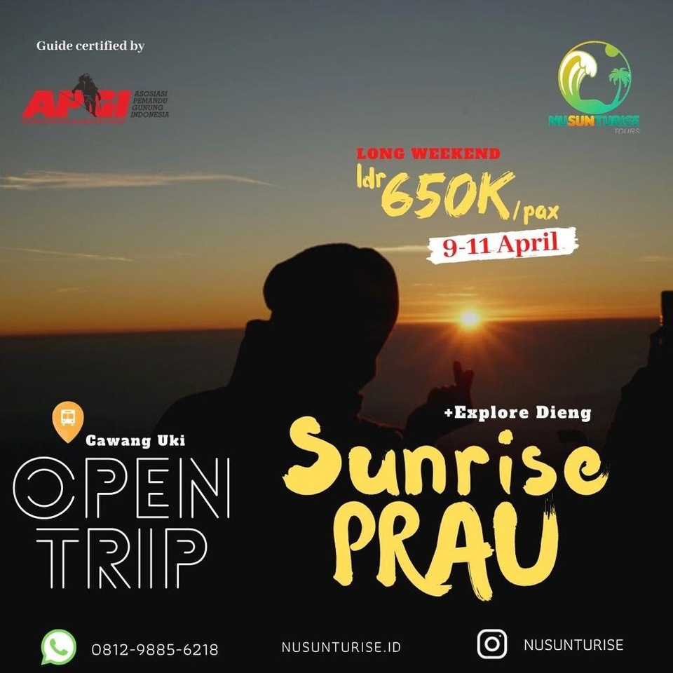 OPEN TRIP GN. PRAU 2.590 MDPL | 09 - 11 APRIL