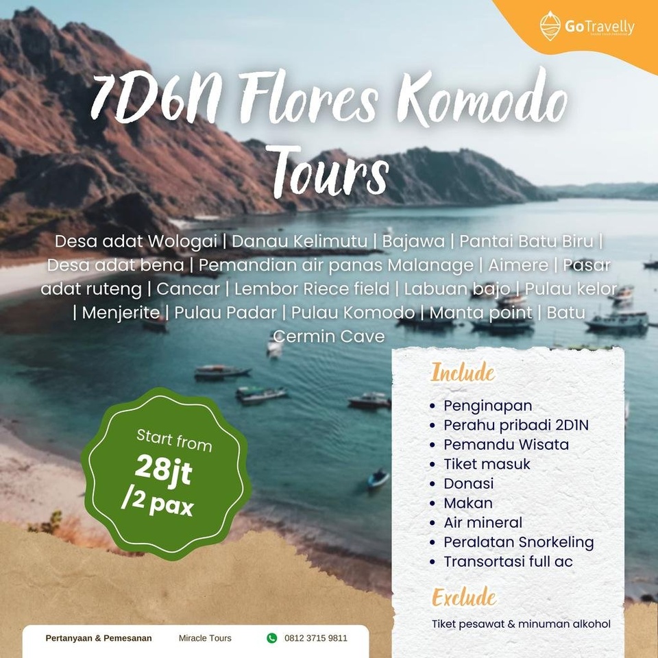 7D6N Flores Komodo Tours