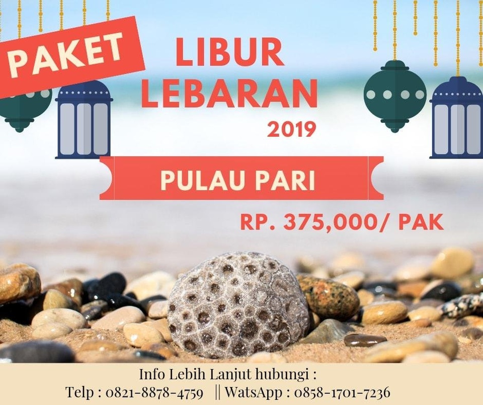 Open Trip Pulau Pari Spesial Libur Lebaran 2019