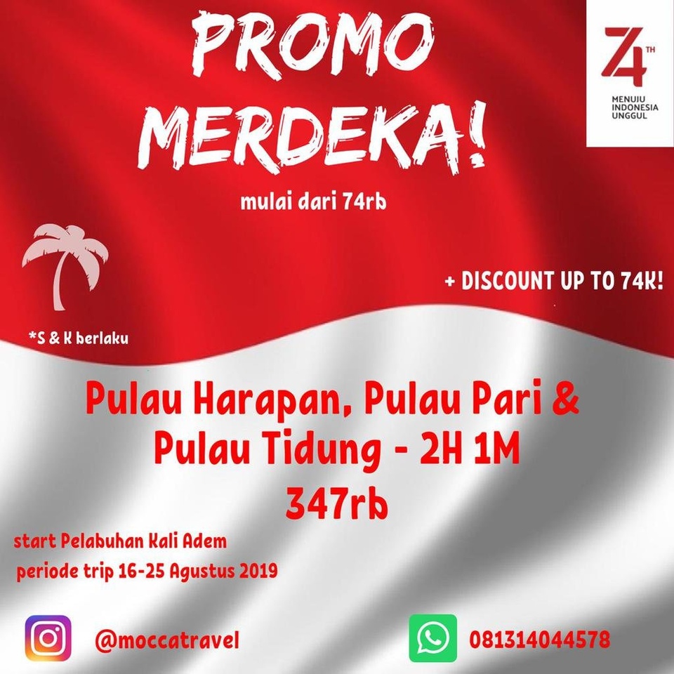 PROMO MERDEKA! EXPLORE PULAU SERIBU